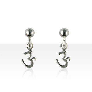 Boucles d'oreilles AUM Argent    