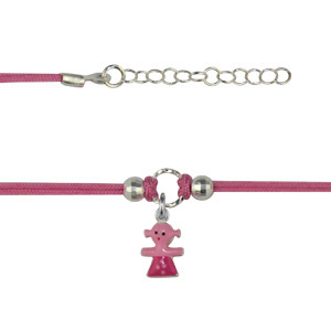 Bracelet Argent NILA petite fille rose