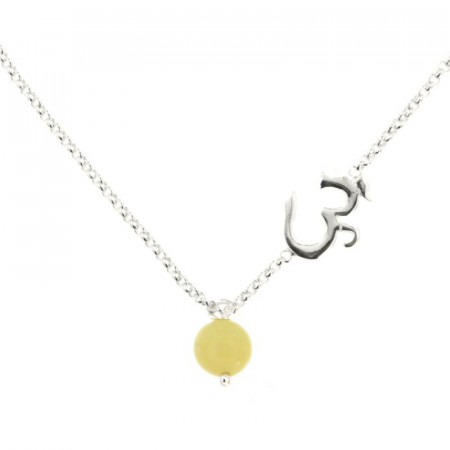 Collier Aum Argent & Pierre Naturelle CHAKRA