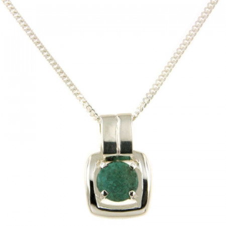 Collier Carré Argent NEO - Turquoise