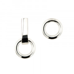 Boucles d'oreilles Asymétrique PHI_PLAT  - Argent massif