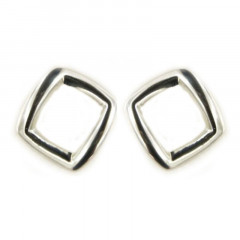 Boucles d'oreilles carré argent NEO DIA 