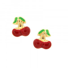 Boucles d'oreilles CERISES Or 375°°°- VIS SECURITE