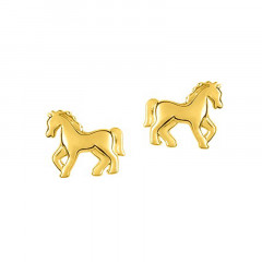 Boucle d oreille CHEVAL Or 9K a vis