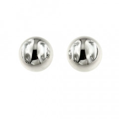 Boucles d'oreilles clips 1/2 boule argent 