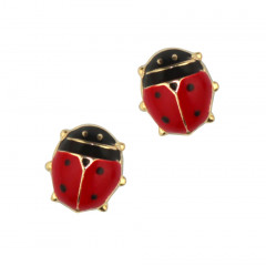 Boucles d'oreilles COCCINELLE Or 375°°° GM - VIS SECURITE