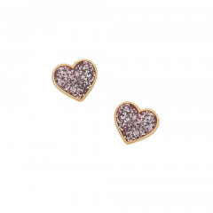 Boucles d'oreilles Coeur paillette Or  375°°° - VIS