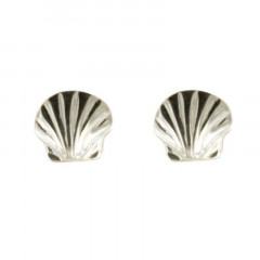 Boucles d'oreilles Coquille Saint Jacques Argent 