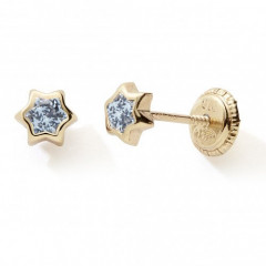 Boucles d'oreilles ETOILE Bleu Or 375°°° - VIS