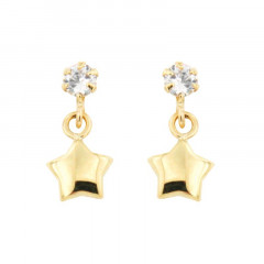 Boucles d'oreilles ETOILE pampille Or 375 °°° OZ