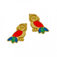 Boucles d'oreilles PERROQUET Or 9K A VIS - Bijoux Enfant en Or