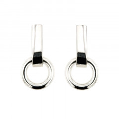 Boucles d'oreilles Régular simple PHI_PLAT - Argent massif