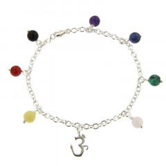 Bracelet Argent CHAKRA LES 7 - AUM - 7 multi