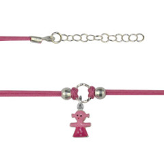 Bracelet Argent NILA petite fille rose