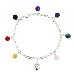 Bracelet Bouddha Argent CHAKRA LES 7 pierres