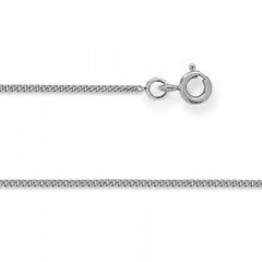 Chaine GOURMETTE Or blanc 375°°° 0,8 MM - 40cm