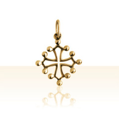 Pendentif Plaqué Or CROIX OCCITANE MM                