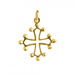 Pendentif Plaqué Or CROIX OCCITANE GM                