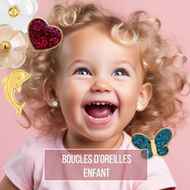 Boucles d oreilles enfants en Or pas cher : etoile, coeur, coccinelle, cerise